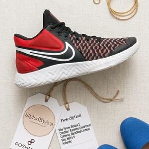 Nike Red & Black Men's Low-Top Athletic Sneaker